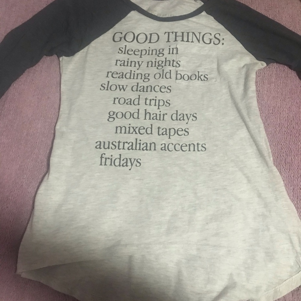 “Good Things” graphic baseball tee